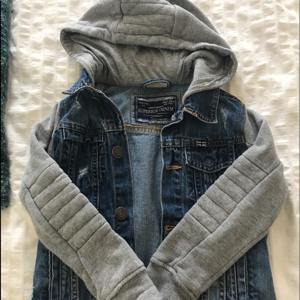 Boys (or girls) Zara Denim/ hoodie Jacket